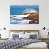 Schoodic Splash Wrapped Canvas Triptych (Insitu (Slaapkamer))