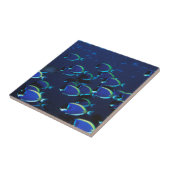 Schooipowder Blue Surgeonfish Tegeltje (Zijkant)