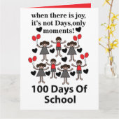 School 100 dagen school kaart (Gele Bloem)