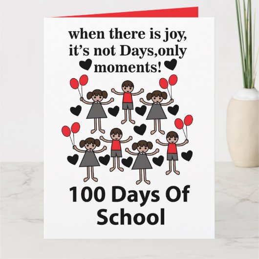 School 100 dagen school kaart (Voorkant)