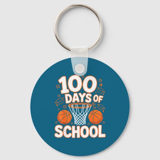 School 100e 100 dagen school basketbal leraar Da Sleutelhanger (Voorkant)