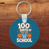 School 100e 100 dagen school basketbal leraar Da Sleutelhanger (Voorkant)