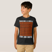 School 100e dagen schooldag basketbal 100 t-shirt (Voorkant volledig)
