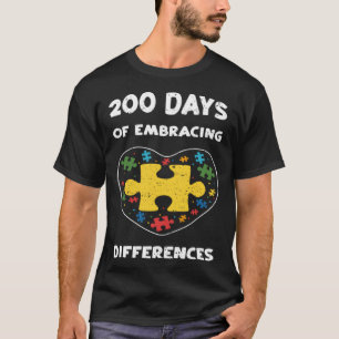 School 200 dagen van het omarmen van verschil Auti T-shirt