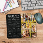 School 2023-2024 Kalender 6 Foto Aangepaste Kleur Muismat<br><div class="desc">Creëer Uw eigen gepersonaliseerde, aangepaste kleurenfoto- en kalendermuismat met een 2023-24 schooljaarkalender en een gemakkelijk te uploaden sjabloon voor fotocollage met 6 afbeeldingen in verschillende vormen en maten, zowel horizontaal als verticaal om een breed scala aan fotoonderwerpen te herbergen. Personaliseer met een familienaam, individuele naam, monogram of andere aangepaste tekst...</div>