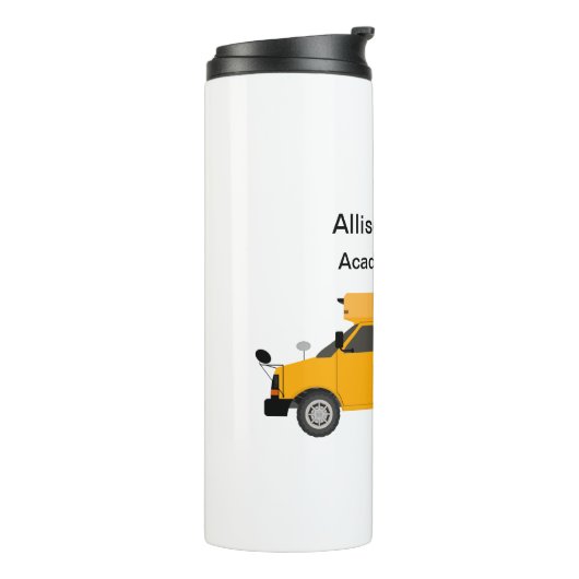 School Academy University Bus Thermal Tumbler Thermosbeker (Gedraaid links)