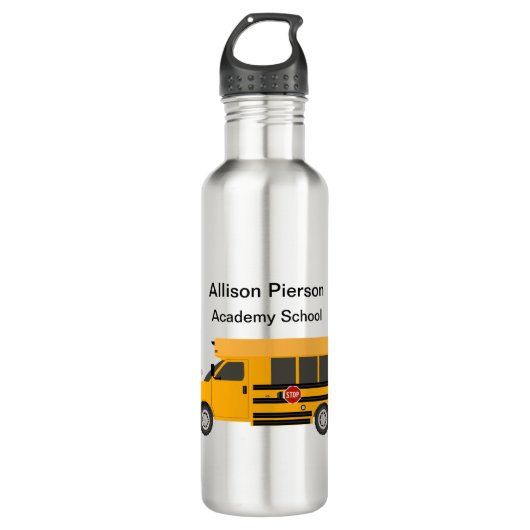 School Academy University Bus Water Bottles Waterfles (Voorkant)