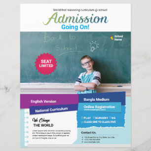 School Admission Flyer-Sjabloon