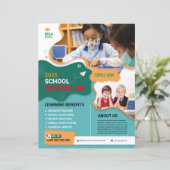 School Admission Flyer-Sjabloon (Staand voorkant)