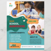 School Admission Flyer-Sjabloon (Voorkant)