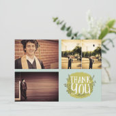 School Afstuderen BEDANKT Fotokaart Aankondiging (Staand voorkant)