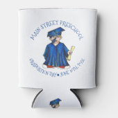 School Afstuderen Blue Pet Gown Diploma Afstuderen Blikjeskoeler (Voorkant)