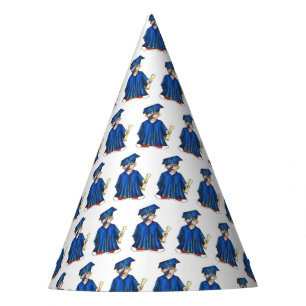 School Afstuderen Blue Pet Gown Diploma Afstuderen Feesthoedjes