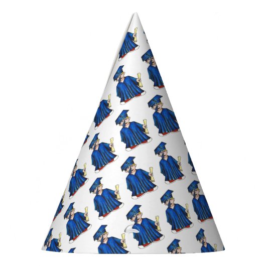 School Afstuderen Blue Pet Gown Diploma Afstuderen Feesthoedjes (Links)