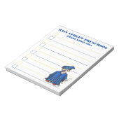 School Afstuderen Blue Pet Gown Diploma Afstuderen Notitieblok (Linkerzijde)