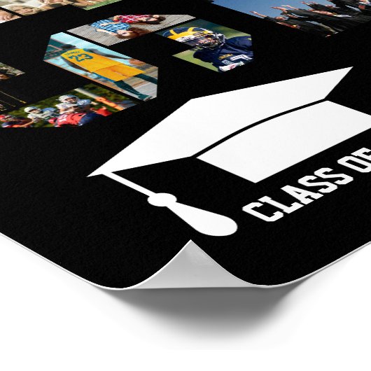 School Afstuderen Dag Senior Word Fotocollage Poster (Hoek)