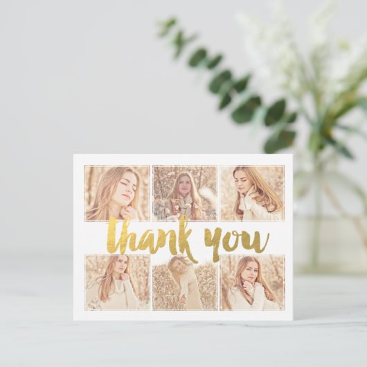 School Afstuderen Dank u Foto Lijst Briefkaart (Staand voorkant)