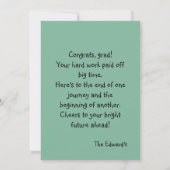 School Afstuderen Gefeliciteerd Wenskaart Kaart (Achterkant)