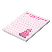 School Afstuderen Roze Pet Gown Diploma Afstuderen Notitieblok (Linkerzijde)