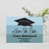 School Afstuderen sparen de datum van het moderne  Save The Date (Staand voorkant)