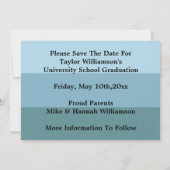 School Afstuderen sparen de datum van het moderne  Save The Date (Achterkant)