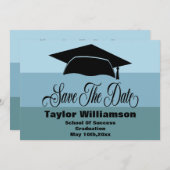 School Afstuderen sparen de datum van het moderne  Save The Date (Voorkant / Achterkant)