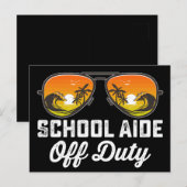 School Aide Off Duty Zonnebril Laatste Dag van de  Briefkaart (Voorkant / Achterkant)
