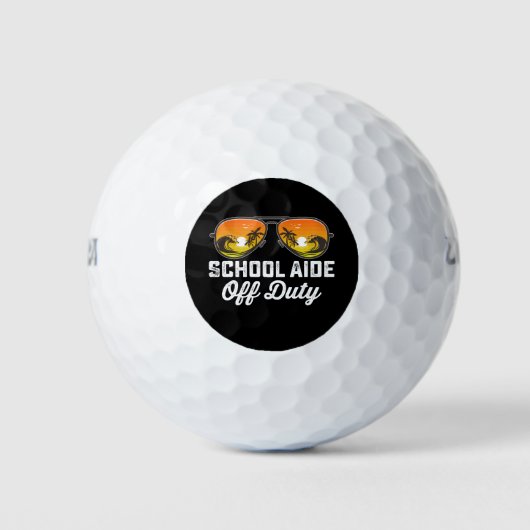 School Aide Off Duty Zonnebril Laatste Dag van de Golfballen (Voorkant)