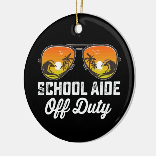 School Aide Off Duty Zonnebril Laatste Dag van de  Keramisch Ornament (Links)