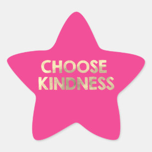 School Antipesten Roze Kies vriendelijkheid Ster Sticker