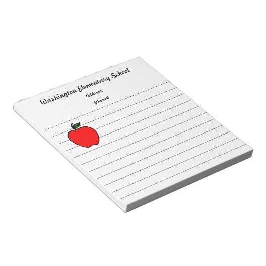 School Apple Notitieblok (Schuin)