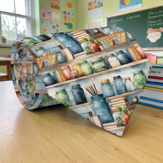 School Art Teacher Pattern Necktie Tie Stropdas