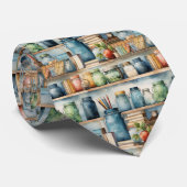 School Art Teacher Pattern Necktie Tie Stropdas (Opgerold)