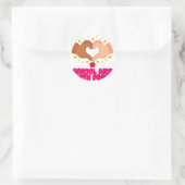 School Assistent Met Trots Hart Leuk Rond Sticker (Tas)
