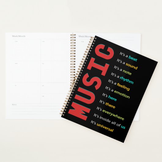 School Band Orchestra Choir Music Planner (Display)