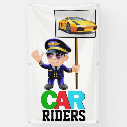 School Banner voor Routebeschrijving Auto Ruiters (Verticaal)