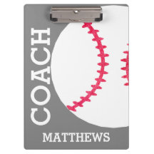 School Baseball Coach Personalized Gray Trendy