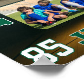 School Basketball Player Custom Name Photo Collage Poster (Hoek)