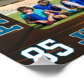 School Basketball Team Custom Name Photo Collage Poster (Hoek)
