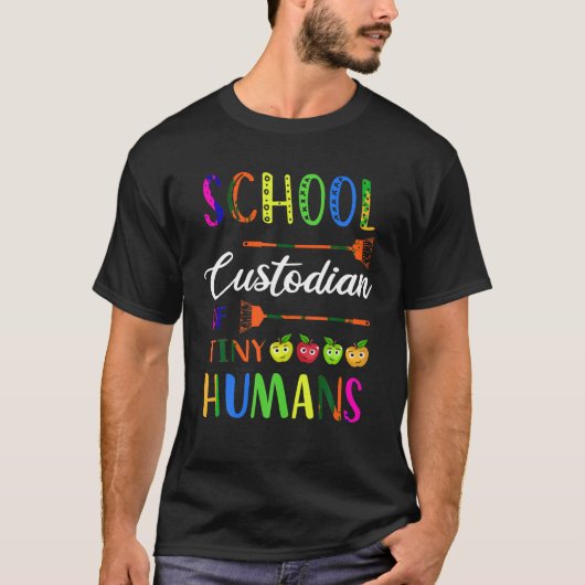 School beheerder van kleine mensen grappige bewaar t-shirt (Voorkant)