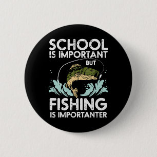 School Belangrijk Vissen Importanter Grappige Jong Ronde Button 5,7 Cm