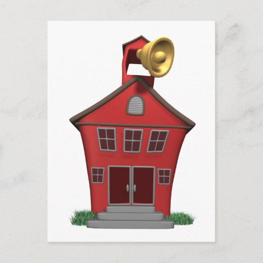 School Bell Ringing Briefkaart (Voorkant)