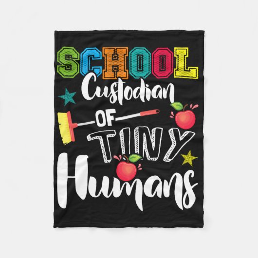 School Bewaarder van Tiny Humans - CK naar school  Fleece Deken (Voorkant)