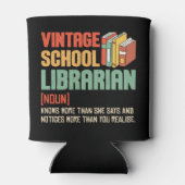 School Bibliothecaris Uitspraak Grappig Blikjeskoeler (Achterkant)