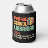 School Bibliothecaris Uitspraak Grappig Blikjeskoeler (Blikje Achterkant)