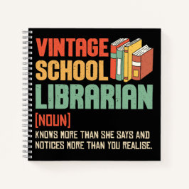 School Bibliothecaris Uitspraak Grappig Notitieboek