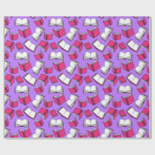 School Bibliotheek Leraar en Boekenworm Bibliothee Cadeaupapier (Vlak)