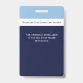 School Blauw Personeel Personeelsfoto Id Docent Badge (Achterkant)