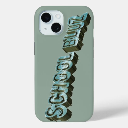 School Bluz-3D Case-Mate iPhone Case (Achterkant)