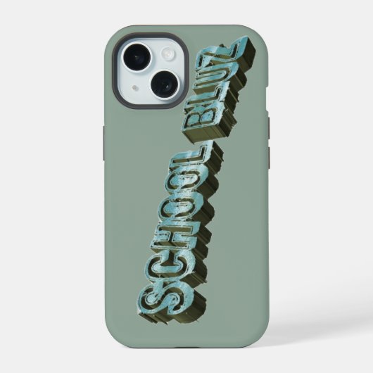 School Bluz-3D iPhone 15 Case (Achterkant)